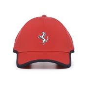Rode Katoenen Pet met Logo Ferrari , Red , Unisex