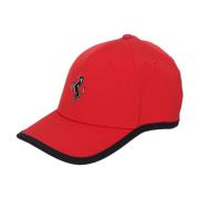 Logo-Plaque Baseballpet, Zwart/Rood Ferrari , Red , Heren