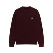 Klassieke Crew Knit Trui Fred Perry , Red , Heren