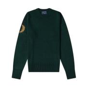 Laurierkroon Crewneck Trui Fred Perry , Green , Heren