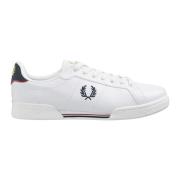 Leren Vetersluiting Sneakers Fred Perry , White , Heren