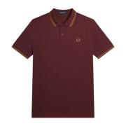 Klassieke katoenen polo met dubbele streep Fred Perry , Red , Heren