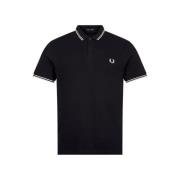 Klassieke katoenen polo met dubbele streep Fred Perry , Blue , Heren