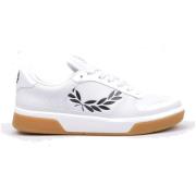 Sneaker van gestructureerd leer met lauwerkranslogo Fred Perry , White...