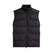 Mouwloos Zwart Gilet Fred Perry , Black , Heren