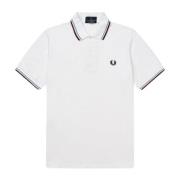 Originele Twin Tipped Polo in Wit IJs Maroon Fred Perry , White , Here...
