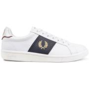 Witte sneakers met leren zijpaneel Fred Perry , White , Heren