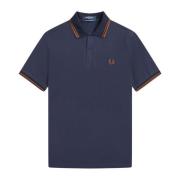 Iconische Twin Tipped Polo - Navy/Nut Fred Perry , Blue , Heren