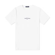 Geborduurd Logo T-Shirt Fred Perry , Gray , Heren