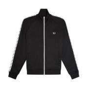 Heren Sweatshirt met ritssluiting Fred Perry , Black , Heren