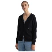 Extra Fijn Hooded Gilet Gant , Black , Dames