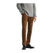 Slim Fit Corduroy Jeans Gant , Brown , Heren