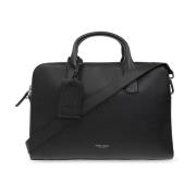 Leren aktetas Giorgio Armani , Black , Heren