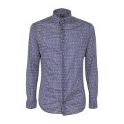 Jacquard Shirt Giorgio Armani , Blue , Heren