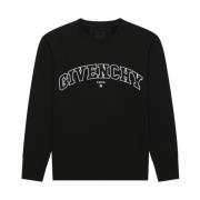 Zwart Logo Crewneck Sweatshirt Givenchy , Black , Heren