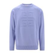 Luxe 4G Motief Kasjmier Sweatshirt Givenchy , Blue , Dames