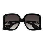 Zwarte vlindermodel zonnebril Gg1326S Gucci , Black , Dames