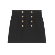 Knoopsluiting crepe rok Gucci , Black , Dames