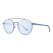 Blauwe Ronde Zonnebril voor Mannen Guess , Blue , Heren