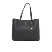 Shopper tas met drie compartimenten Guess , Black , Dames