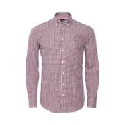 Gingham -Overhemd Hackett , Red , Heren