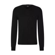 Gebreide kleding met V-hals Hugo Boss , Black , Heren