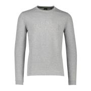 Grijze Ronde Hals Sweater Hugo Boss , Gray , Heren