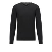 Gebreide kleding met V-hals Hugo Boss , Black , Heren