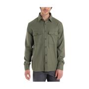 Khaki Merinowollen Shirt Icebreaker , Green , Heren