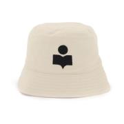 Geborduurde Logo Bucket Hoed Isabel Marant , Beige , Dames