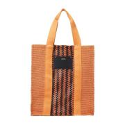 Geweven katoenmix tote tas Isabel Marant , Orange , Dames