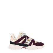 Neopreen Sneakers met Leren Applicaties Isabel Marant , Red , Heren