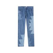 Rechte snit Patchwork Jeans Isabel Marant , Blue , Heren