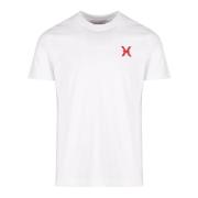 T-Shirt met Contrast Logo Print John Richmond , White , Heren