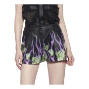 Kleurrijke Bedrukte Shorts John Richmond , Black , Dames