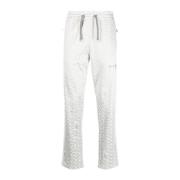 Stijlvolle Wijde Broek met Slangenprint John Richmond , White , Heren