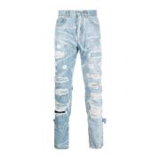 Slim Fit Jeans in 100% katoen met distressed effect John Richmond , Bl...