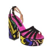 Multicolor Plateau Chunky Hak Sandalen John Richmond , Black , Dames