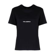 Zwart Logo Print T-Shirt Karl Lagerfeld , Black , Unisex