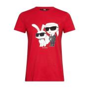 Chinees Nieuwjaar Choupette T-shirt Karl Lagerfeld , Red , Dames