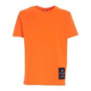 Logo Label Crewneck T-Shirt Oranje Karl Lagerfeld , Orange , Heren