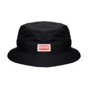 Stijlvolle Zwarte Logo Bucket Hat Kenzo , Black , Unisex