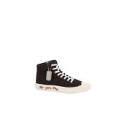 Zwarte hoge sneakers met militair geïnspireerde plaat Kenzo , Black , ...