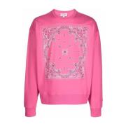Deep Pink Bandana-Print Sweatshirt Kenzo , Pink , Heren