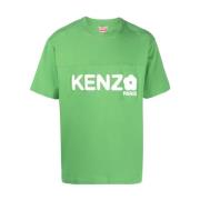Boke Flower Logo Print T-Shirt Kenzo , Green , Heren