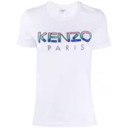 Fonkelende Sequin T-Shirt Kenzo , White , Dames
