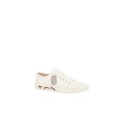 Crème Canvas Lage Sneakers Kenzo , White , Heren
