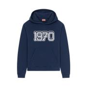 Blauwe Katoenen Hoodie Kenzo , Blue , Heren