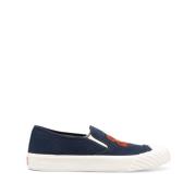 Blauw en witte instap sneakers Kenzo , Blue , Heren