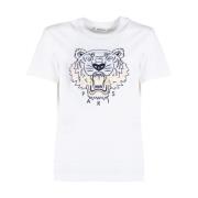 Multicolor Tiger Loose T-Shirt Kenzo , White , Dames